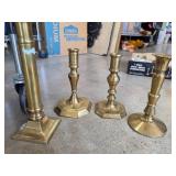 Four Brass Candlesticks