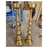 Brass Candlesticks, 6 lbs Total