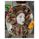 Ceramic Wall Hanging with Mask Motif