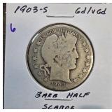 1903-S Barber Half Dollar Coin