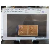 US 840 Mint NH P10 Coil Pair ' 12 Cent