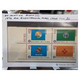 Block of 4 USA Bicentennial Stamps 1976