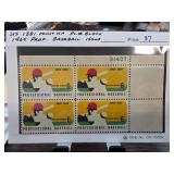1969 US 1381 Professional Baseball Plate Block