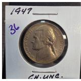 1947 Jefferson Nickel in CH UNC Condition