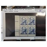 1967 US 1283B Washington Issue Stamp Block