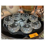Eight Glass Punch Cups