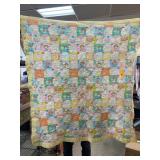 Handmade Patchwork Quilt with Cartoon Motifs