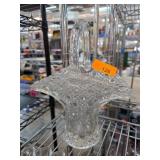 Clear Glass Basket With Handle