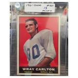 1961 Topps Wray Carlton Football Card #160