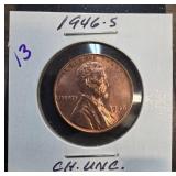 1946-S Lincoln Wheat Cent in Coin Holder