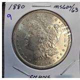 1880 Morgan Silver Dollar, Choice Uncirculated
