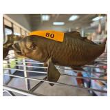 Solid Brass Fish Figurine With Label