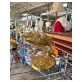 Brass Dolphin Figurine on a Wave Base