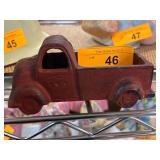 Cast Iron Red Pickup Truck Figurine