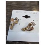 12k Overlay Sterling Silver Earrings