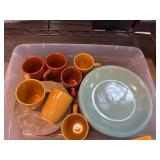 Plates and Mugs in Assorted Colors