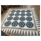Blue and White Handmade Quilt