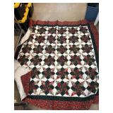 Handmade Patchwork Quilt With Festive Colors