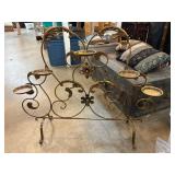 Ornate Metal Plant Stand With Scroll Design