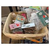 Craft Supplies in Woven Basket
