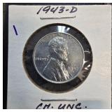 1943-D Lincoln Steel Wheat Penny in Holder