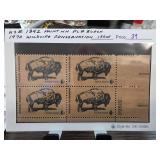 1970 US Wildlife Conservation Plate Block