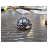 Sterling Silver Ring with Topaz Stones