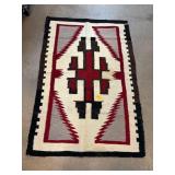 Handwoven Wool Geometric Pattern Rug