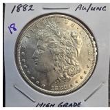 1882 Morgan Silver Dollar in AU/UNC Condition