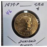1979-P Susan B. Anthony Dollar, 24K Gold-Plated