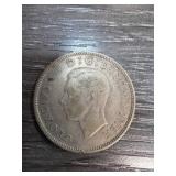 1940 Two Shillings Coin Featuring George VI
