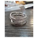 Sterling Silver Size 8 Multi-Band Ring