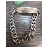 Sterling Silver ID Bracelet, Engraved 51.5g