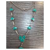 Malachite Heart Necklace with Chain