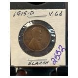 1915-D Lincoln Wheat Cent in Display Holder