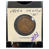 1929-S Lincoln Wheat Cent VF Condition