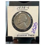 1938-S Jefferson Nickel Scarce Date