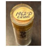 Roll of 1962-D Lincoln Cents in Uncirculated Condi