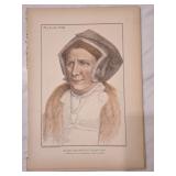 Portrait of The Lady Bute Engraving Hans Holbein