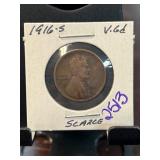 1916-S Lincoln Wheat Cent in VG Condition