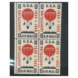 Block of 4 United States Air Mail Stamps