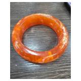 Orange Marbled Bangle Bracelet