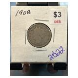 1908 Liberty Head Nickel in Holder