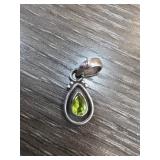 Sterling Silver Pendant with Peridot Gemstone