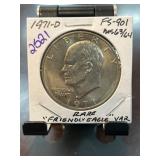 1971-D Eisenhower Dollar FS-901 Friendly Eagle Var