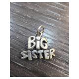Sterling Silver Big Sister Charm