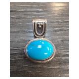 Sterling Silver Pendant With Turquoise Stone