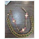 Two Bracelets with Colorful Stones
