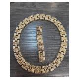Geometric Necklace and Bracelet Set