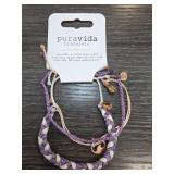 Pura Vida Bracelets in Purple and White